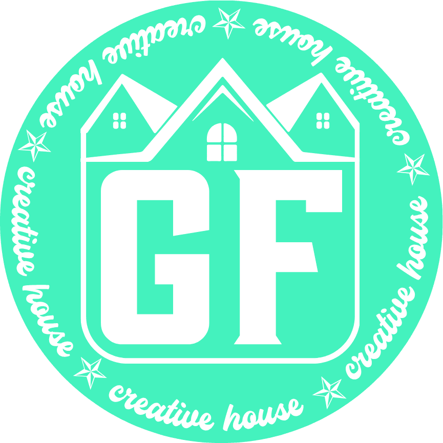 GF Creative House logo in mint