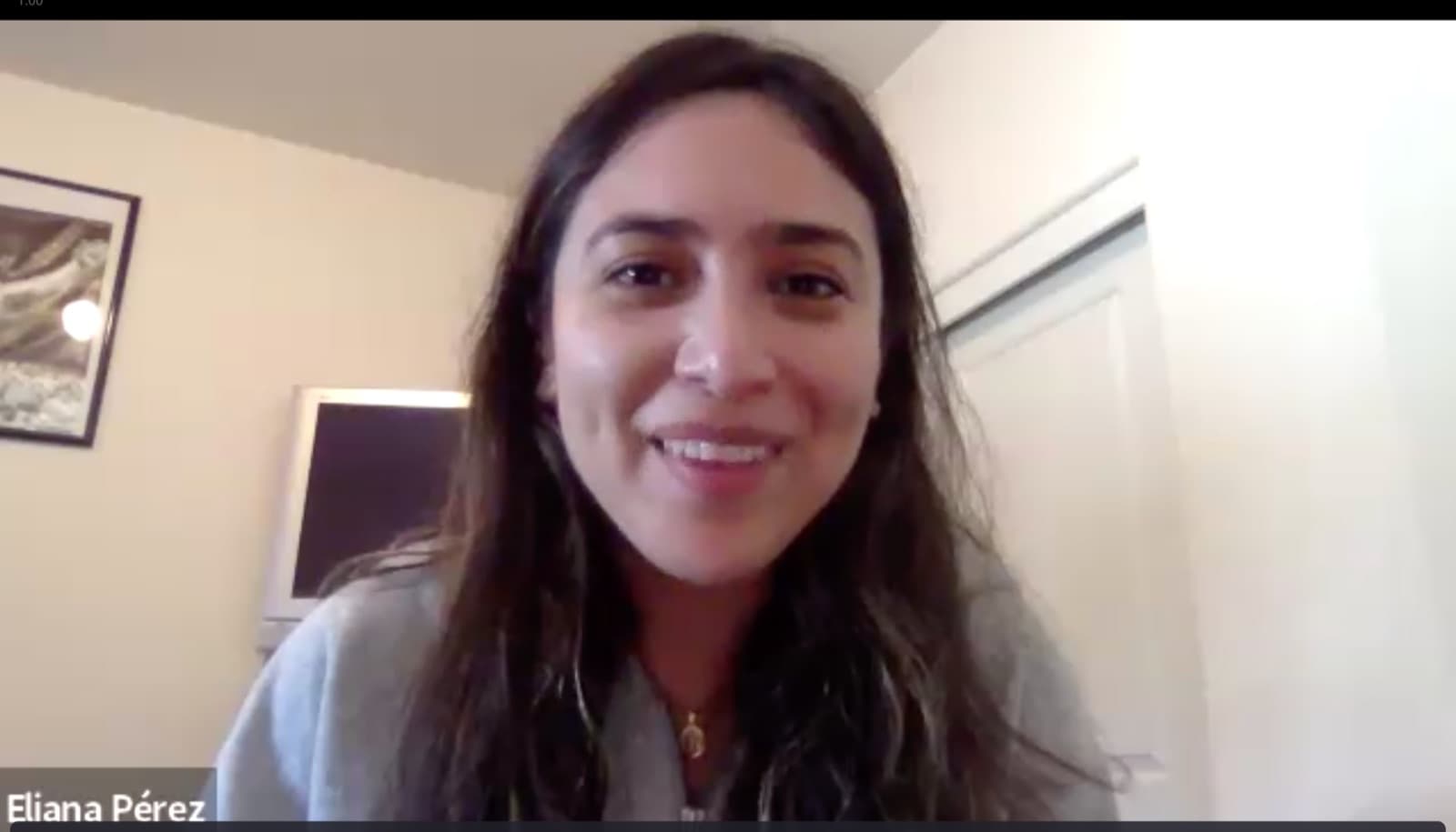 Eliana Pérez during the interview