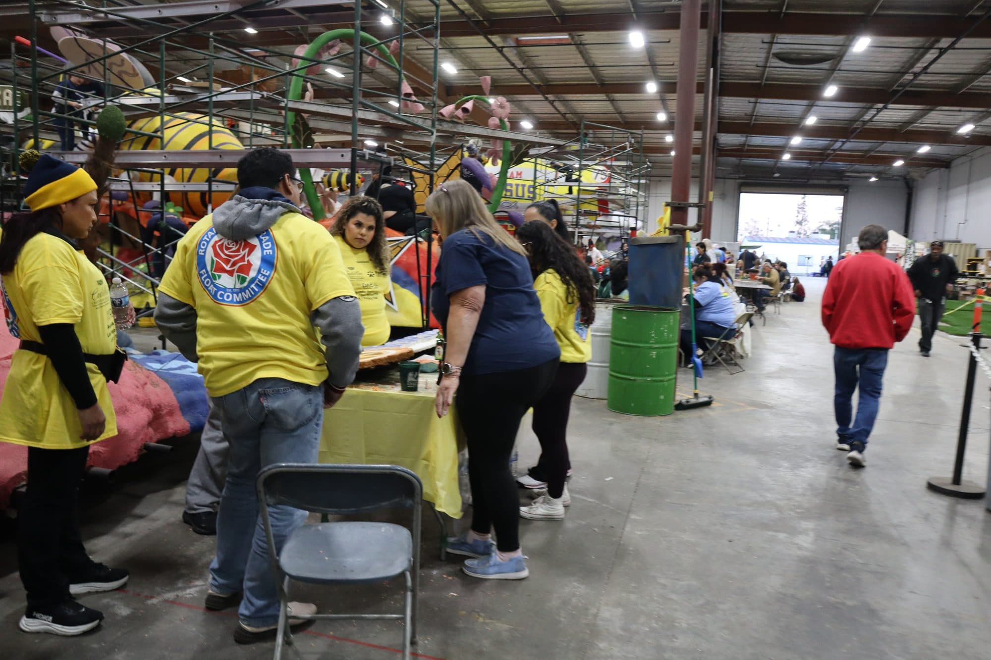 Decorating the Rotary Rose Parade float, frame 4