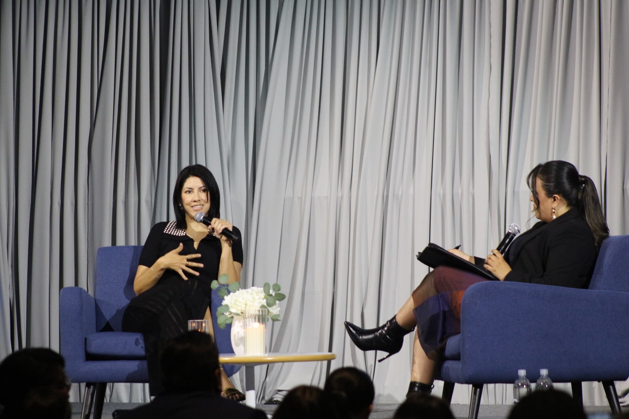 Stephanie Beatriz in conversation, frame 1