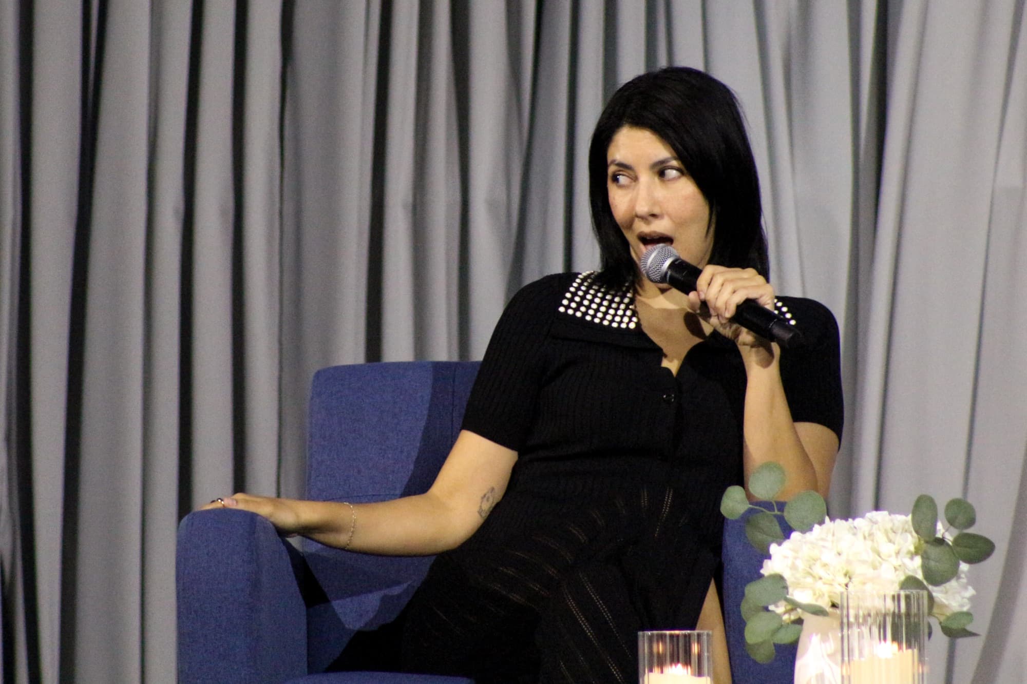 Stephanie Beatriz in conversation, frame 2