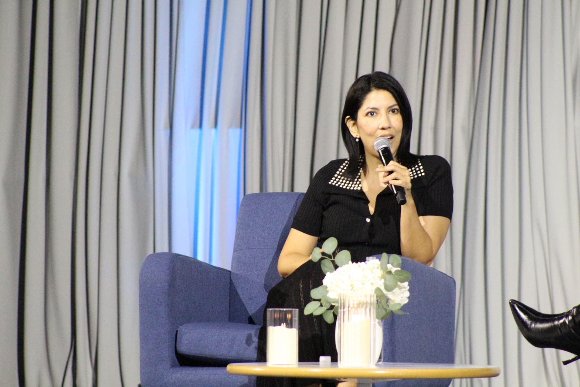 Stephanie Beatriz in conversation, frame 4