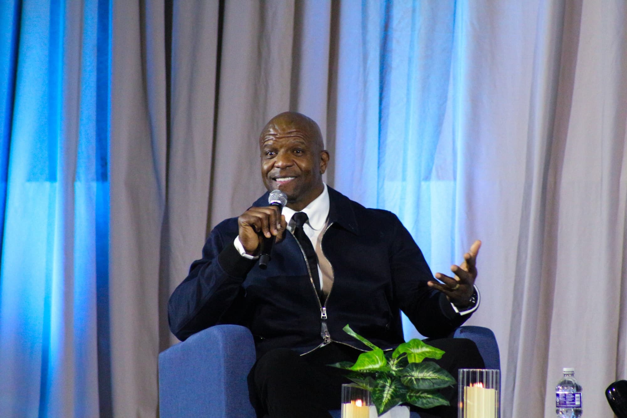 Terry Crews in conversation, frame 3