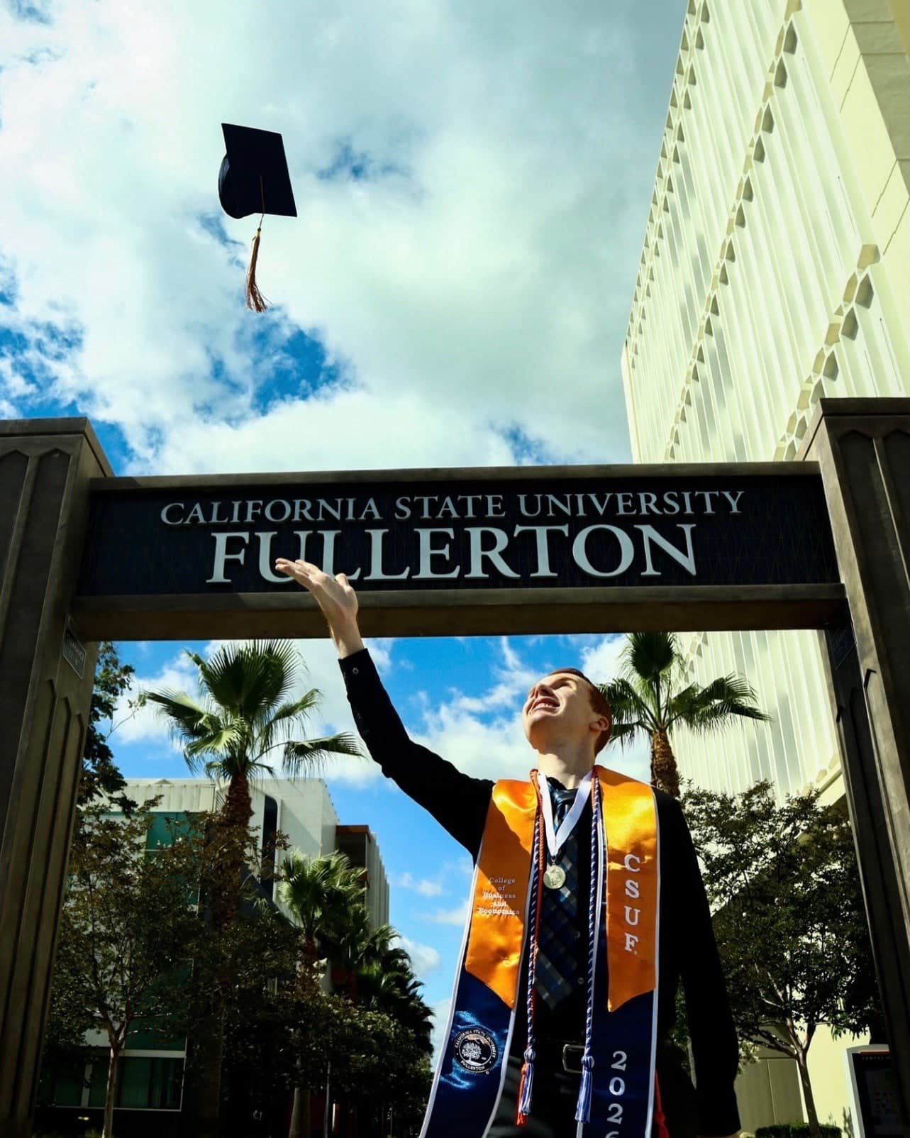Andon’s graduation session, Cal State Fullerton, frame 1