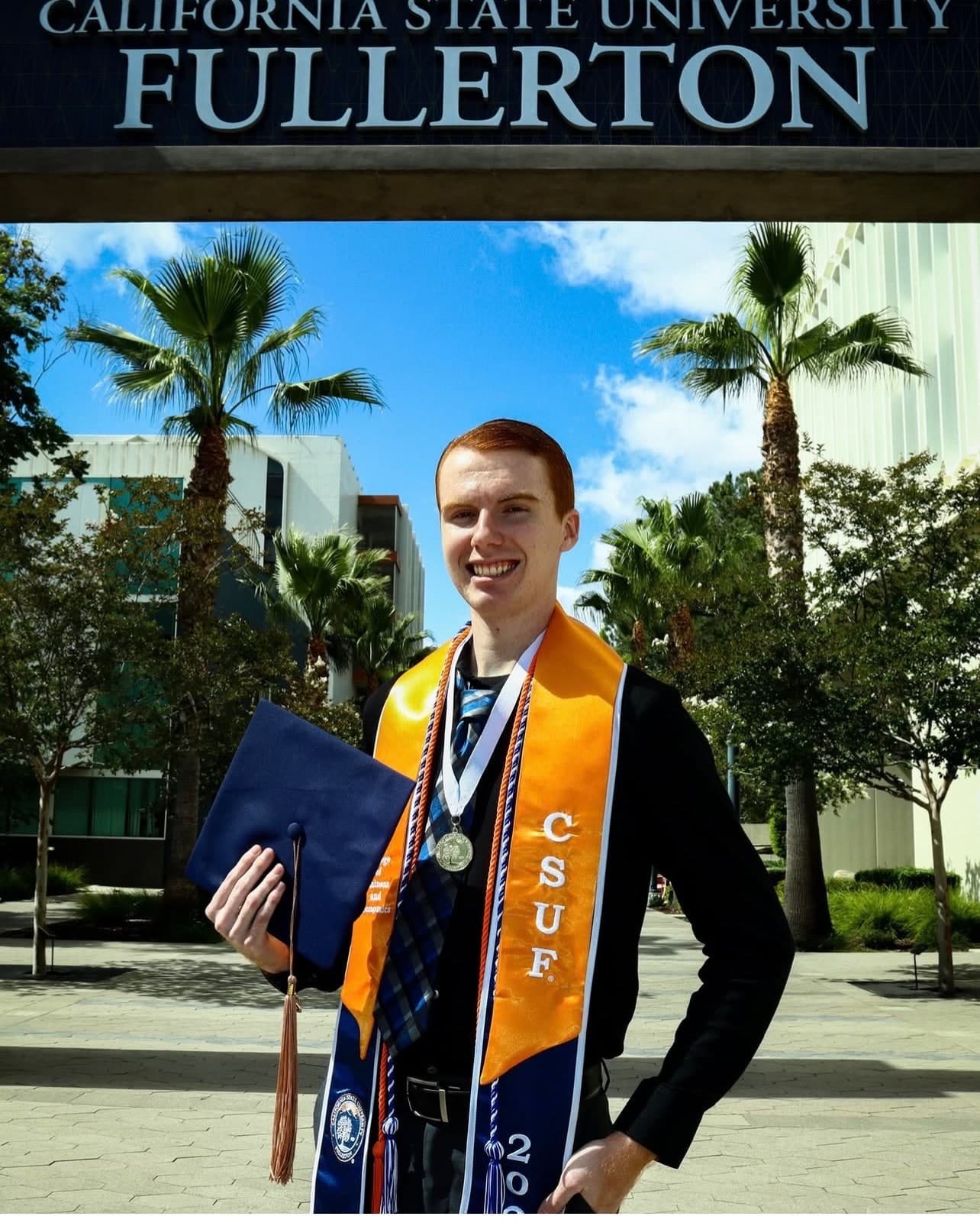 Andon’s graduation session, Cal State Fullerton, frame 2