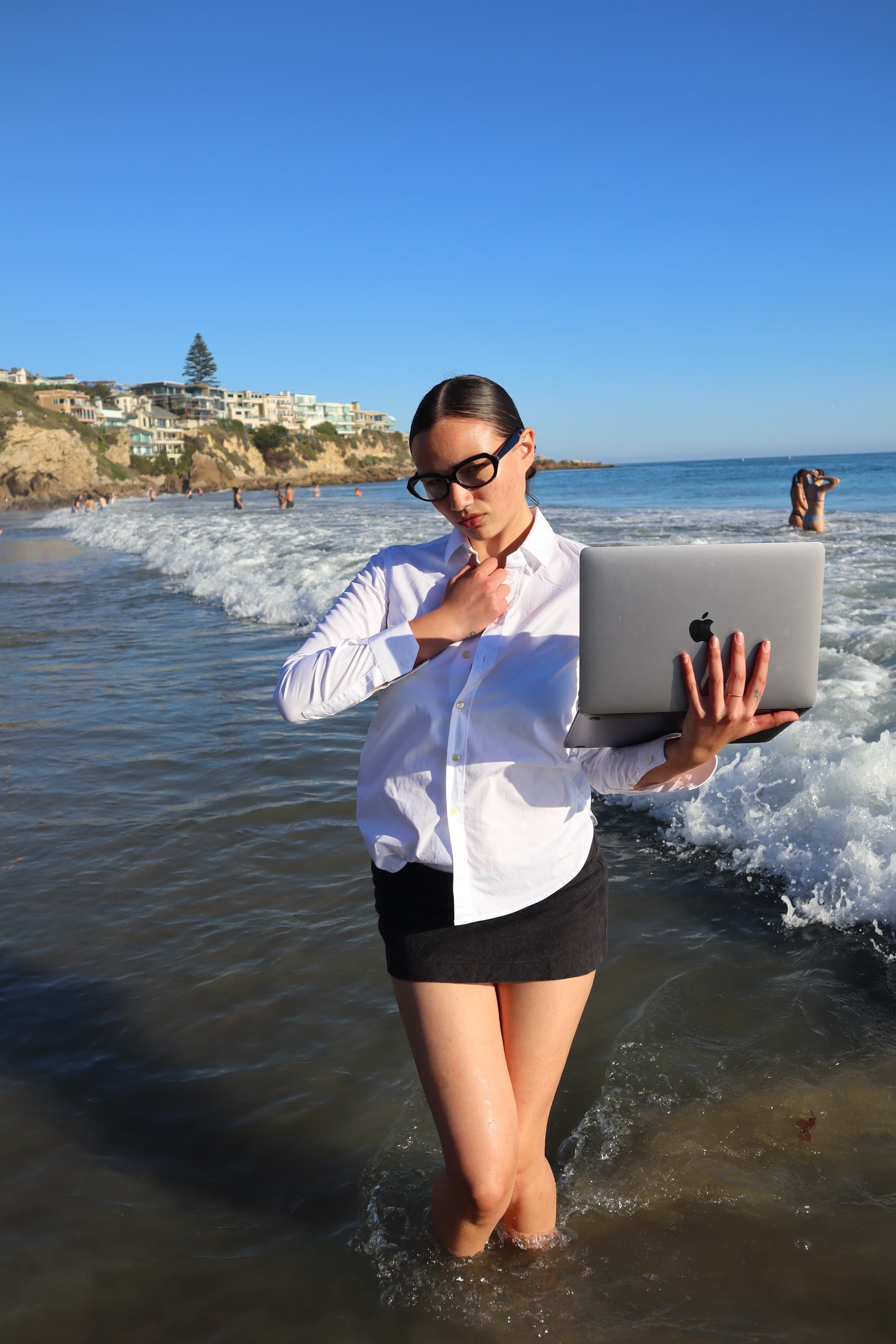 Alyssa Lowry on the beach, frame 3