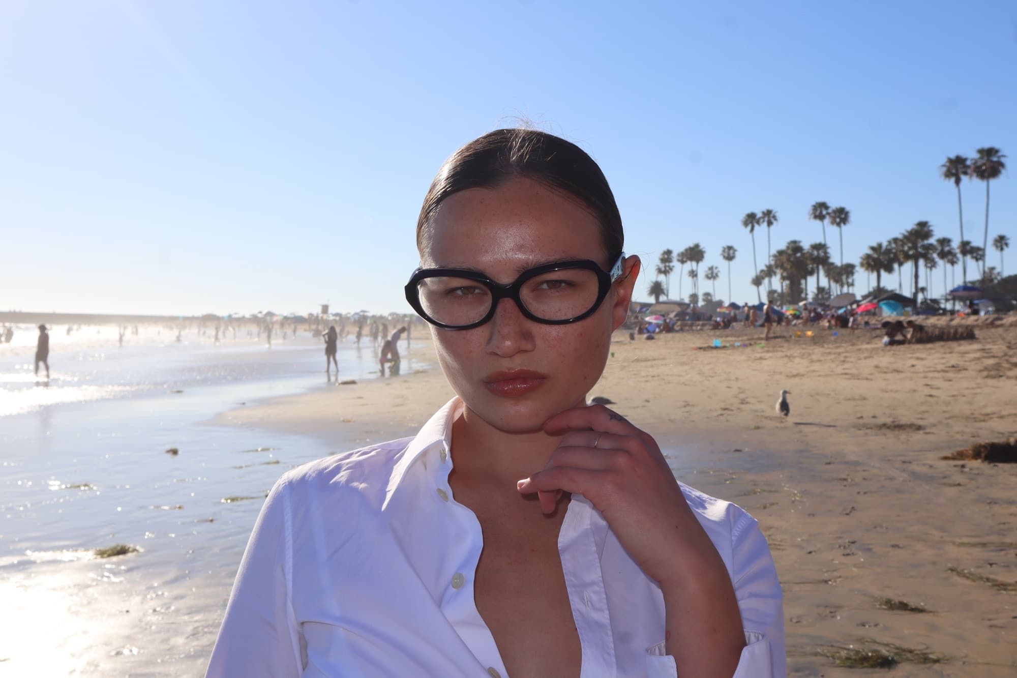 Alyssa Lowry on the beach, frame 5