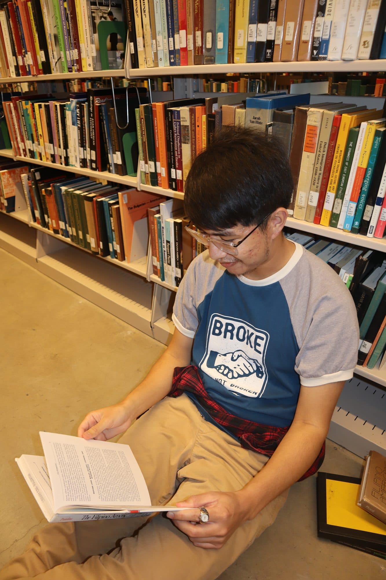 Raniel in the library, for Tusk, frame 1