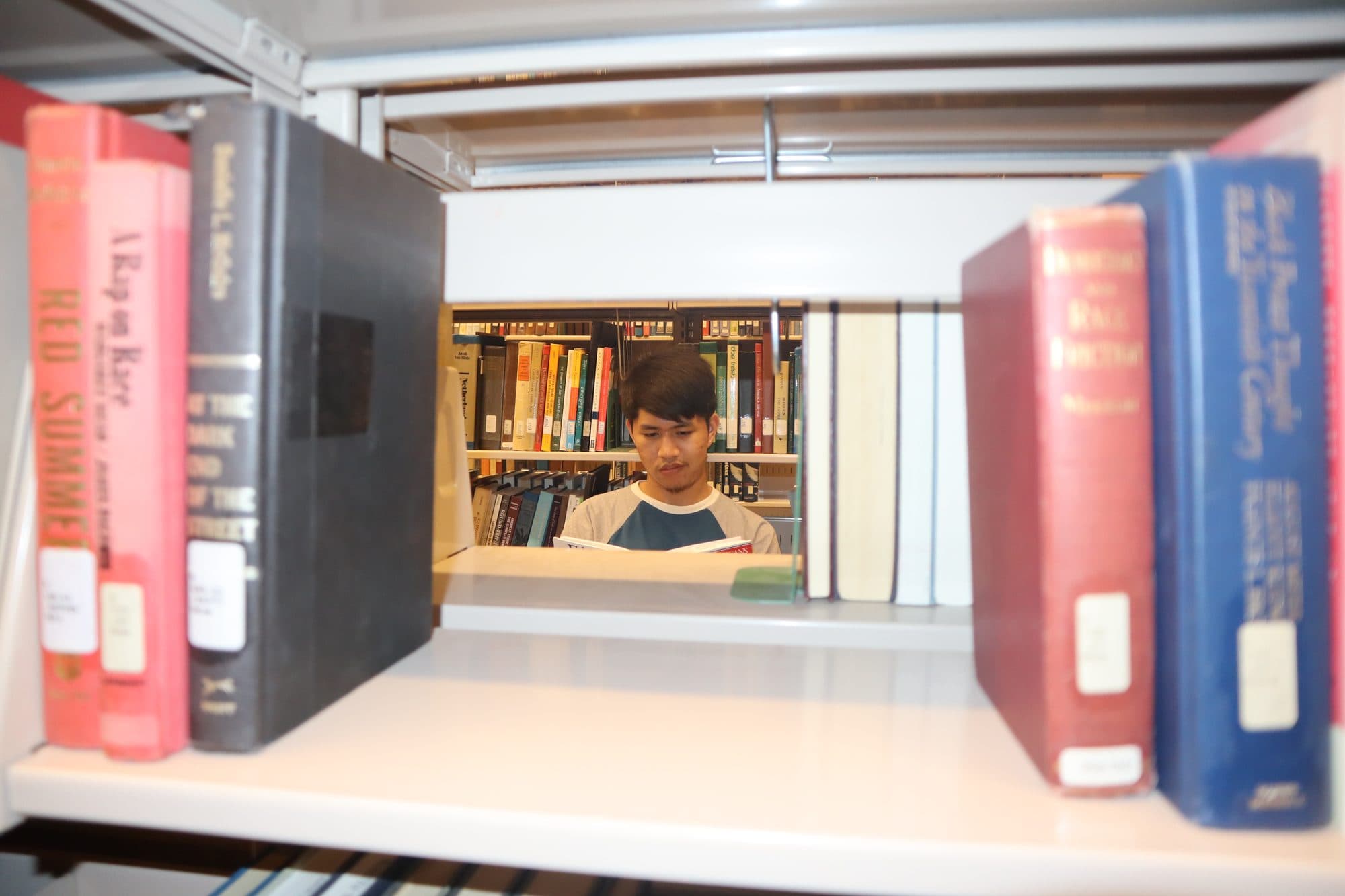 Raniel in the library, for Tusk, frame 5