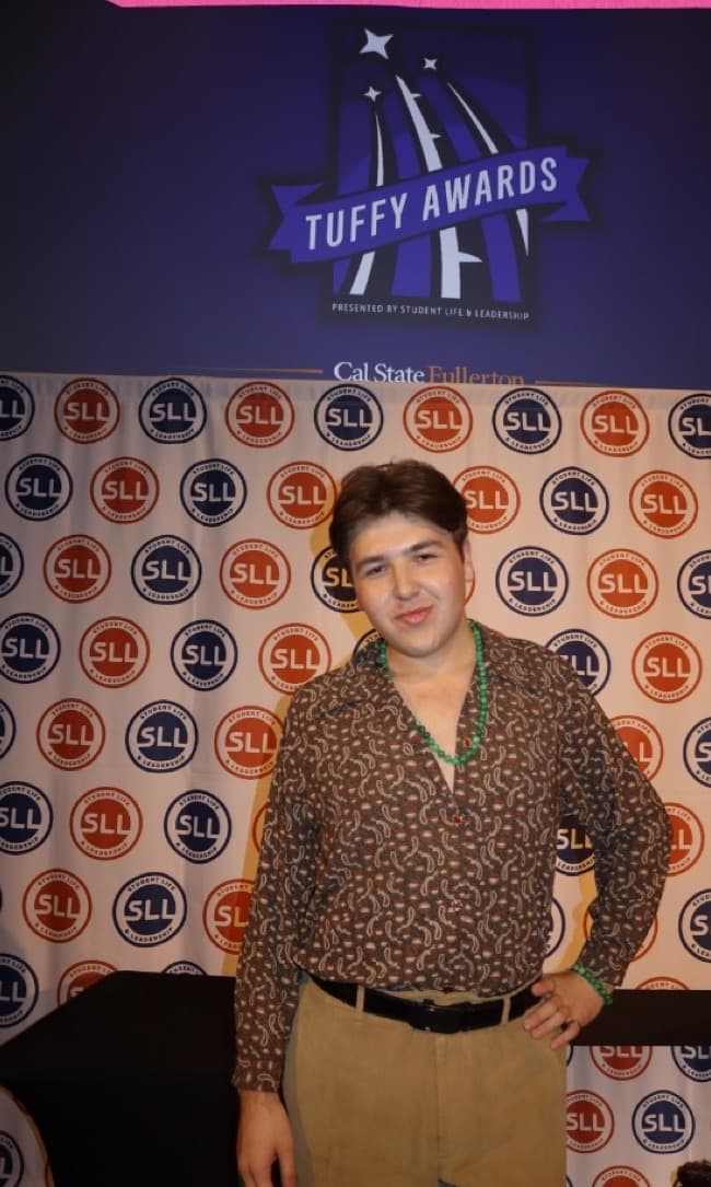 Gregory Ferraro at the 2026 Tuffy Awards, Cal State Fullerton
