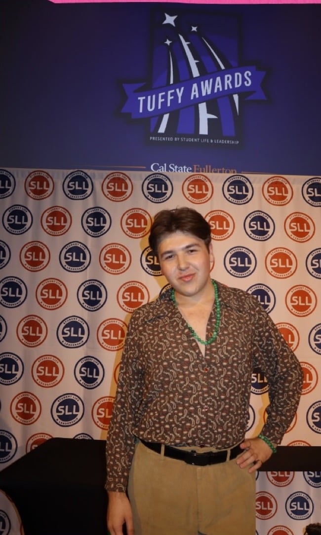 Gregory Ferraro at the 2026 Tuffy Awards, Cal State Fullerton