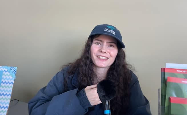 Interviewed at the Aquarium of the Pacific