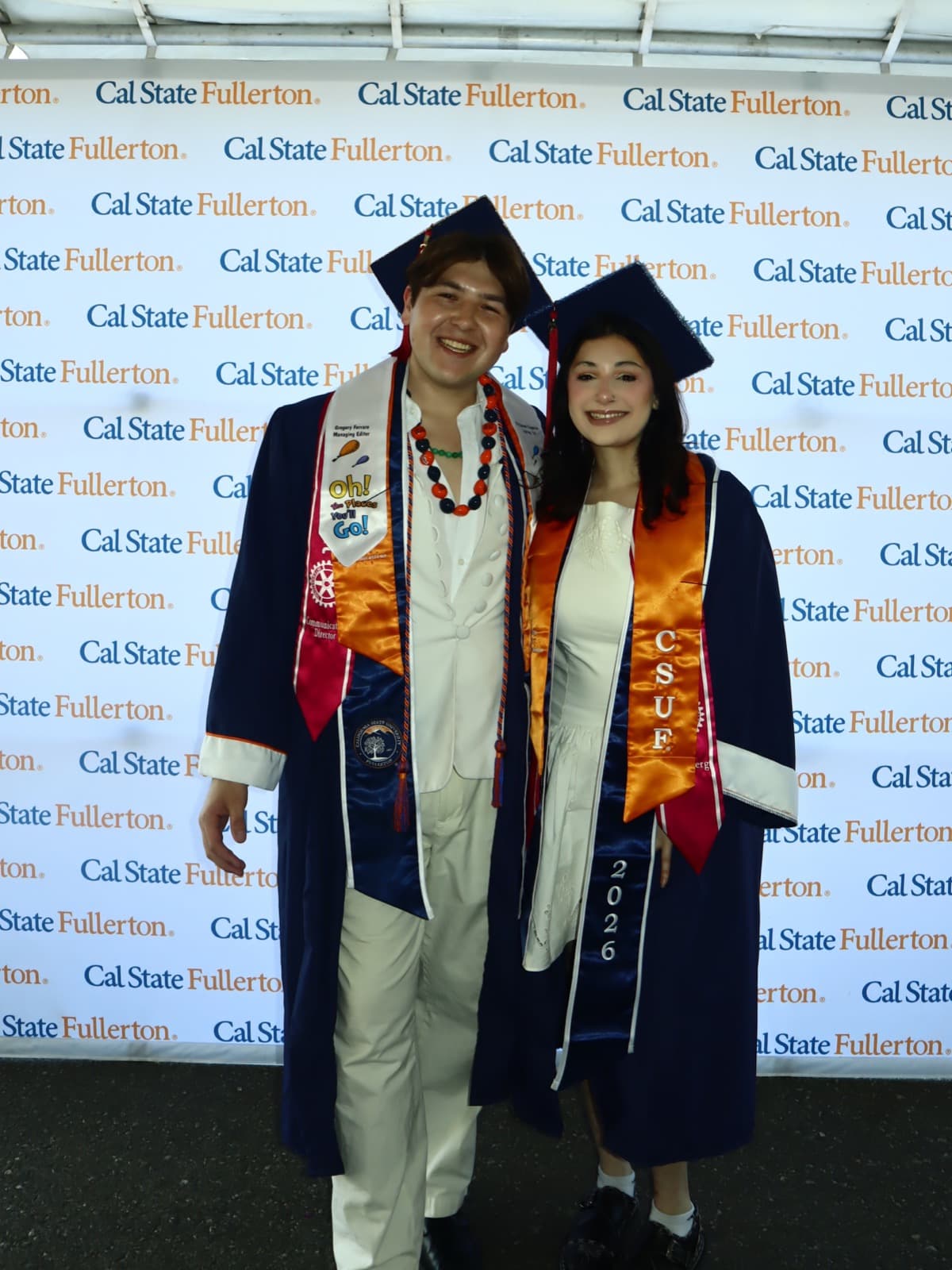 Gregory Ferraro and Leah Korenberg before commencement