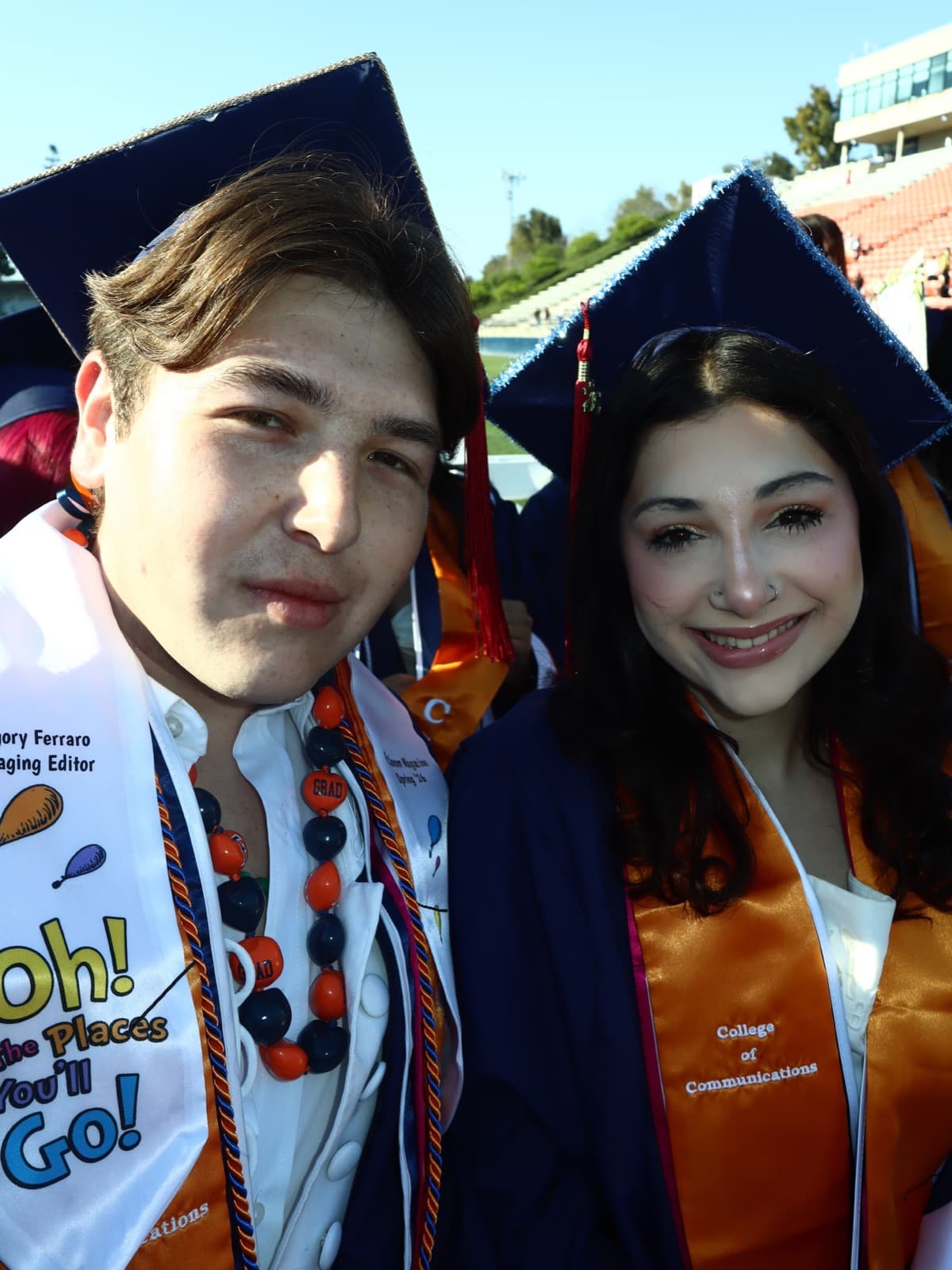 Gregory Ferraro and Leah Korenberg at commencement